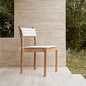 Teak outdoor dining chair